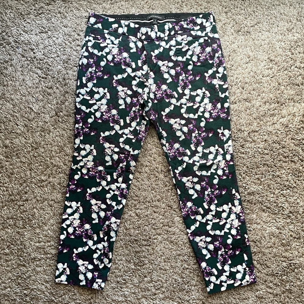Banana Republic Floral Sloan Ankle Pants